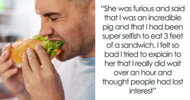 Heavy Eater Downs 3 Feet Of Sandwich, Gets Called Out By Party Host For Being An “Incredible Pig”