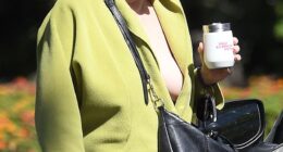 She made a rare appearance in the Toluca Lake neighborhood of Los Angeles on Sunday