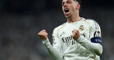 Federico Valverde, 27, was hailed by Spanish daily Marca after a brilliant display for Madrid