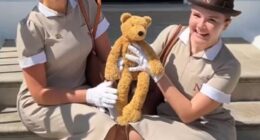 Orientation day for Norland College's Deputy Head of Students, @nanny_lillie (pictured left), included carrying a stuffed bear around London