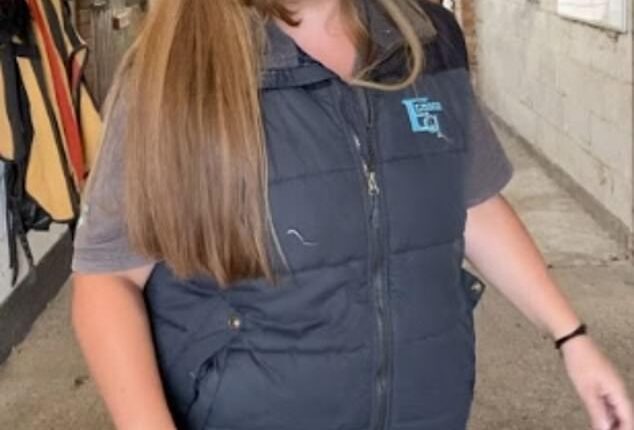 Before undergoing her weight loss journey, Abbie Lodge (pictured), 34, tipped the scales at 15st 3lbs