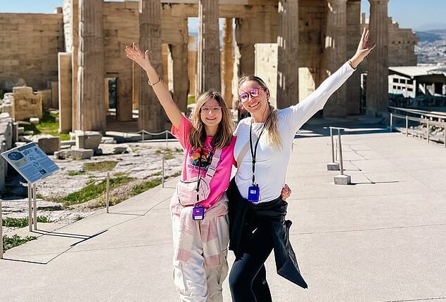 Elena Ollick, 41, from Florida, decided to take her daughter, Alexis, out of school to travel the world instead and she clapped back at haters who worry the youngster might be missing out