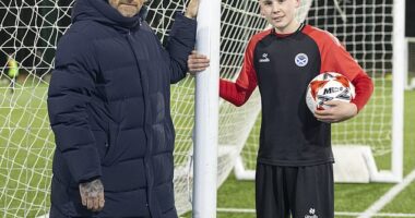 Ryan Stevenson and his eldest son Carter, who is currently on the books at Ayr United