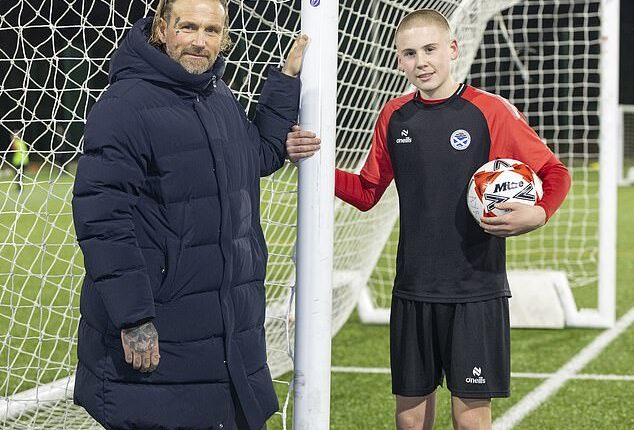 Ryan Stevenson and his eldest son Carter, who is currently on the books at Ayr United