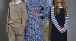 Tough love family, left to right, Christian, Louise Parker, Michael and Heather. My children have been responsible for domestic chores since they were toddlers