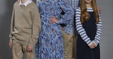 Tough love family, left to right, Christian, Louise Parker, Michael and Heather. My children have been responsible for domestic chores since they were toddlers