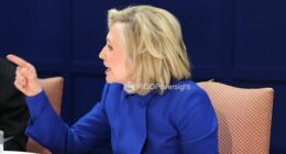 'I'm done with this,' Hillary yelled after her lawyer informed the House Oversight Committee that a photo was circulating online. Republican lawmaker Lauren Boebert admitted that she took a photo before the hearing began and promised Hillary: 'I will take that down.' 'It doesn't matter, we all are abiding by the same rules,' Hillary shrieked at Boebert, banging her fist on the table and pointing at the Republican