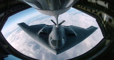 Caine said that B-2 bombers had flown 37-hour trips from the continental US, dropping bombs on underground nuclear facilities in Iran (file photo)