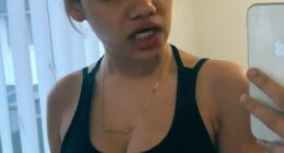 Jenessa Thurston, who was found in bed with the third man charged over the kidnapping and murder of 85-year-old Chris Baghsarian, bashed her previous boyfriend last year in a drunken rampage