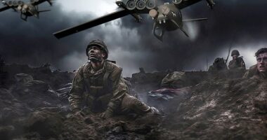 On the attack: A Jackal drone supporting troops on the battlefield in a Flyby mock-up
