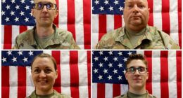 A combination image of undated photos shows U.S. Army Reserve Captain Cody A. Khork, 35, of Winter Haven, Florida, U.S. Army Reserve Sgt. 1st Class Noah Tietjens, 42, of Bellevue, Nebraska, U.S. Army Reserve Sgt. 1st Class Nicole Amor, 39, of White Bear Lake, Minnesota, and U.S. Army Reserve Sgt. Declan Coady, 20, of West Des Moines, Iowa, who were killed March 1, 2026, at the Port of Shuaiba, Kuwait during a drone attack. THIS IMAGE HAS BEEN SUPPLIED BY A THIRD PARTY. THIS IMAGE WAS PROCESSED BY REUTERS TO ENHANCE QUALITY, AN UNPROCESSED VERSION HAS BEEN PROVIDED SEPARATELY. REFILE - CORRECTING LOCATION FROM "DES MOINES" TO "WEST DES MOINES".