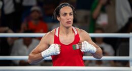 JK Rowling stated she is still waiting for gender row boxer Imane Khelif, pictured, to sue her