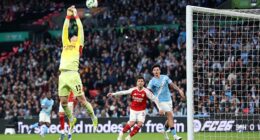 Jamie Carragher has criticised Mikel Arteta's decision to keep faith with Kepa Arrizabalaga for the Carabao Cup final following his costly error for Man City's opener at Wembley