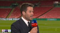 Jamie Redknapp (pictured) has pointed the blame at Mikel Arteta for Arsenal's Carabao Cup final defeat