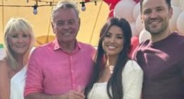 Jess and Mark Wright's former TOWIE star father Mark Sr. has been caught liking OnlyFans star Chelsea Ferguson's racy snaps (L-R: Carol Wright, Big Mark, Jess and Mark Jr.)