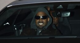 A beaming Kanye West's was spotted attending a listening party for his much delayed new album Bully in Los Angeles on Thursday evening