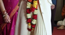 The Princess of Wales looked elegant in a Ralph Lauren dress as she visited the Shreeji Dham Haveli Hindu Temple in Leicester yesterday