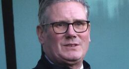 Keir Starmer, pictured watching Arsenal vs Everton on Saturday, is facing fresh calls to U-turn on Labour's court reforms