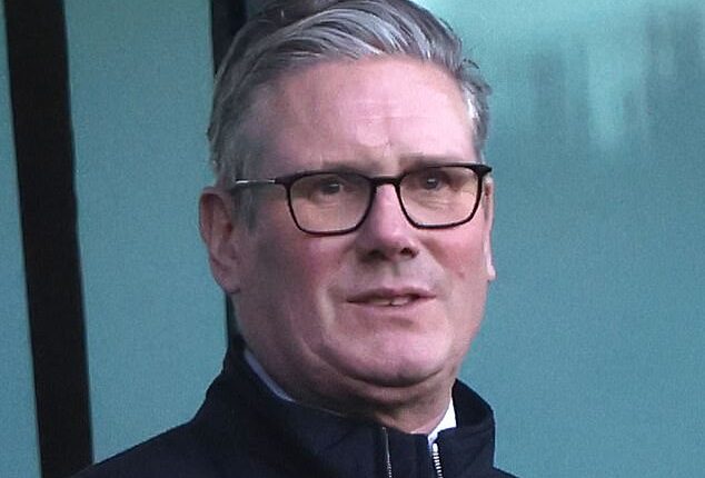 Keir Starmer, pictured watching Arsenal vs Everton on Saturday, is facing fresh calls to U-turn on Labour's court reforms