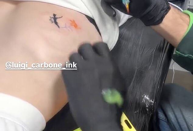 Kelly Osbourne has treated herself to a new tattoo after news of her shock split from her fiancé emerged this week