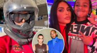 Kim Kardashian channels boyfriend Lewis Hamilton in racing gear during family getaway to Tokyo