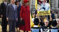 King Charles, Prince William and Kate Middleton heckled by protesters