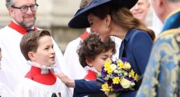 The Princess of Wales mingled with choir members who took part in the annual Commonwealth Day service at Westminster Abbey in London