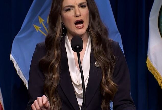 Saturday Night Live (SNL) took aim at former Homeland Security Secretary Kristi Noem in this week's episode