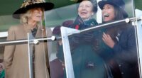 Queen Camilla, Princess Anne and Carole Middleton as they attend 'Ladies Day' at Cheltenham