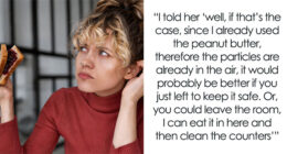 Lady Won’t Stop Eating Peanut Butter Because Roomie’s Unannounced Guest Is Allergic, Drama Ensues