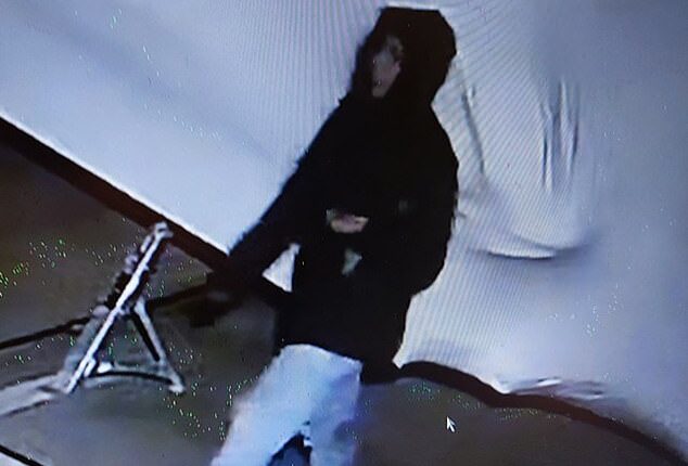 Police have issued a new CCTV image showing a person, believed to be Vitoria Figueiredo Barreto, apparently jumping over a fence into the boatyard just after midnight on March 4