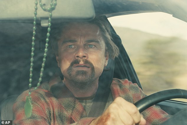 Paul Thomas Anderson's new dark comedy One Battle After Another, in which Leonardo DiCaprio is pictured, nabbed the best picture prize at the Producers Guild of America Awards