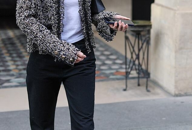 Leonardo DiCaprio's girlfriend, Vittoria Ceretti, cut a stylish figure as she arrived at her hotel in Paris, France, on Saturday
