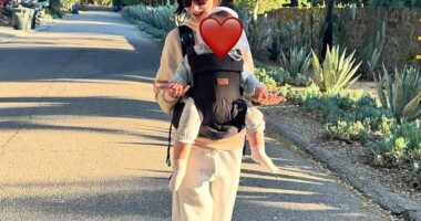 Lily Collins posted a series of sweet family snaps with her husband Charlie McDowell and their daughter Tove on Tuesday