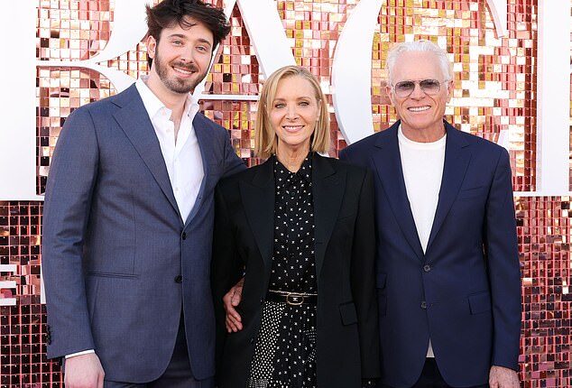 Lisa Kudrow made a rare public appearance with her husband of 30 years, advertising executive Michel Stern (R), and their son Julian (L) at The Comeback premiere in Beverly Hills on Thursday