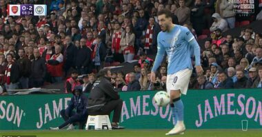 Rayan Cherki took it upon himself to showboat during Manchester City's Carabao Cup final win