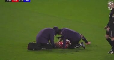 Man United's Chido Obi underwent lengthy assessment before he was eventually taken off