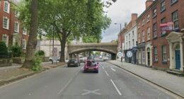 The incident involving a black Suzuki Swift happened at around 9.30pm on Saturday in the Friar Gate area of Derby (pictured, file photo)