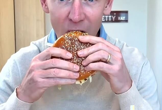McDonald's CEO and chairman Chris Kempczinski has been mocked online after posting a promotional video of himself trying the chain's new Big Arch Burger