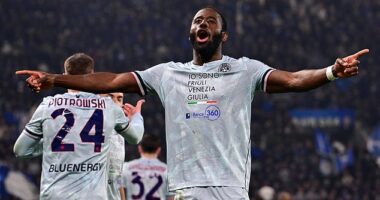 Keinan Davis from Stevenage is one of the top scorers in Serie A this season with Udinese