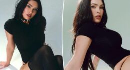 Megan Fox returns to Instagram in a corset shirt, garter and no pants