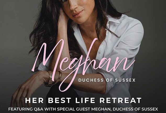 Meghan is appearing at a women-only event in Sydney, which is described as a 'girls' weekend like no other' - but the event has been rocked by problems ever since its launch
