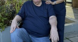 Retired Hollywood lighting director Thomas Markle, 81, who split with Meghan’s mother Doria Ragland when Meghan was just five years old,  has found love again new love with Filipina nurse Rio Canedo, 46 (pictured together)