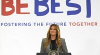 First Lady Melania Trump addressed the Fostering the Future Together Global Summit at the UA State Department, building on a vision she originally shared during the 80th United Nations General Assembly