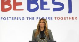 First Lady Melania Trump addressed the Fostering the Future Together Global Summit at the UA State Department, building on a vision she originally shared during the 80th United Nations General Assembly