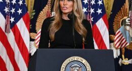 Melania Trump has been brutally roasted online after she referred to herself as a 'visionary' during a recent speech