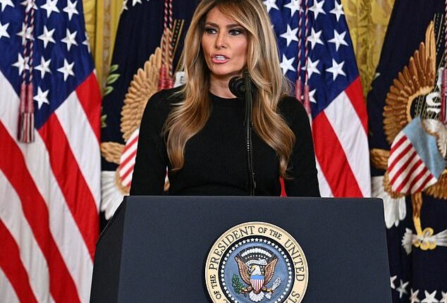 Melania Trump has been brutally roasted online after she referred to herself as a 'visionary' during a recent speech