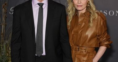 Michelle Pfeiffer made a rare public appearance with her husband, David E. Kelley, as they attended the New York premiere of The Madison on Monday