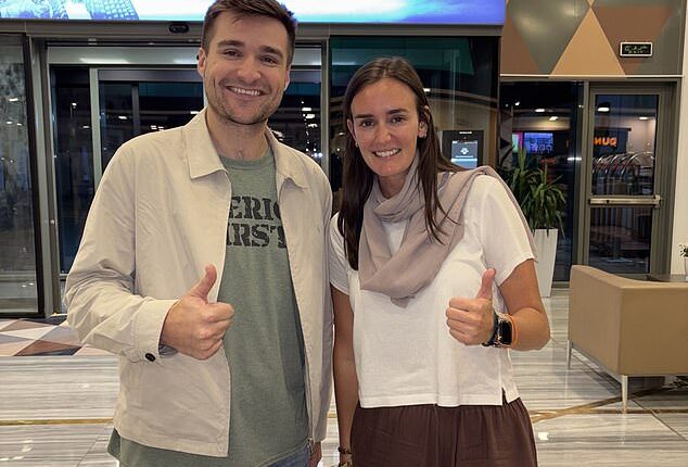 Alex Bruesewitz and Sarah Gaither after their successful journey