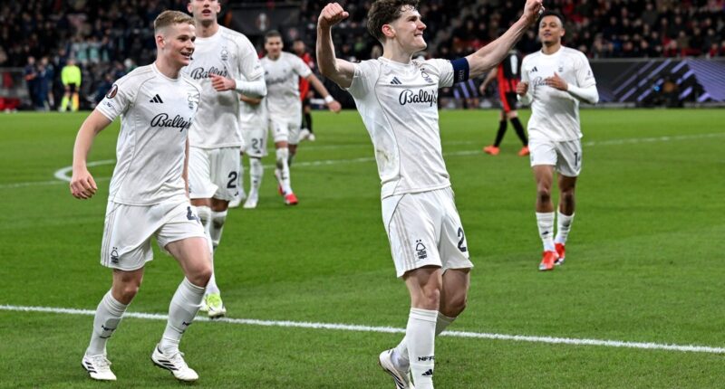 Midtjylland miss three straight penalties as Nottingham Forest advance to Europa League last eight